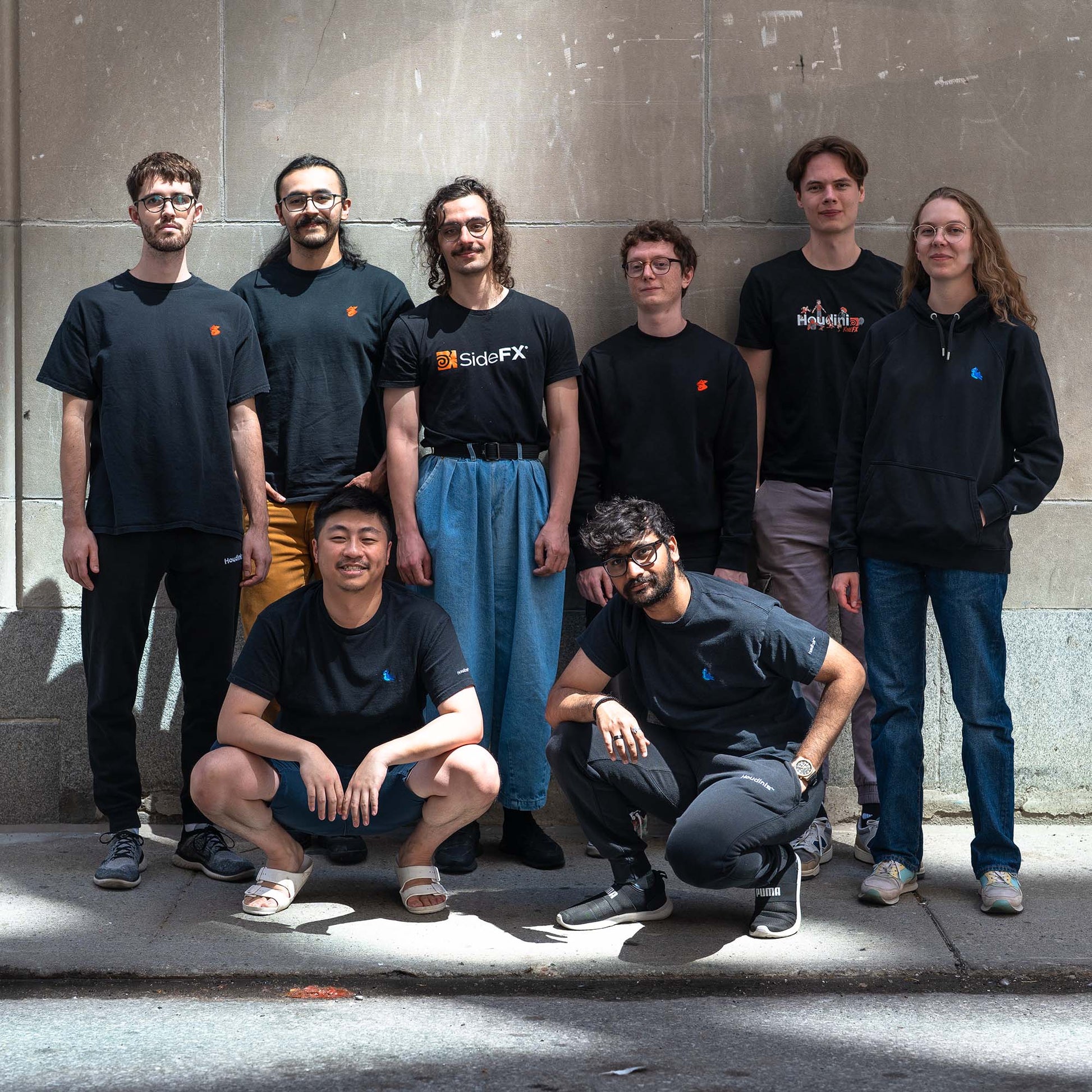 Group Wearing Houdini Merch