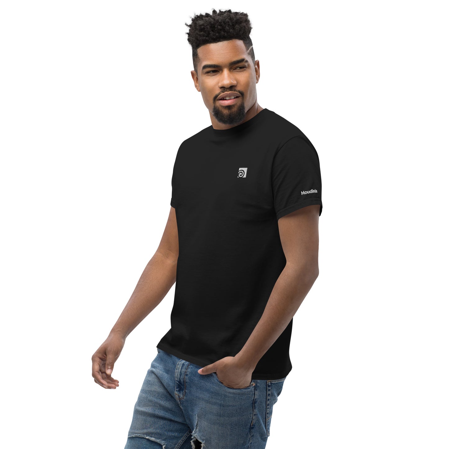 Houdini White Logo Black T-Shirt Man