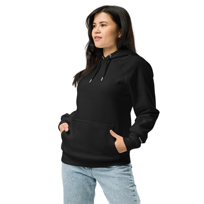 Houdini Logo in Black on Black Hoodie Woman