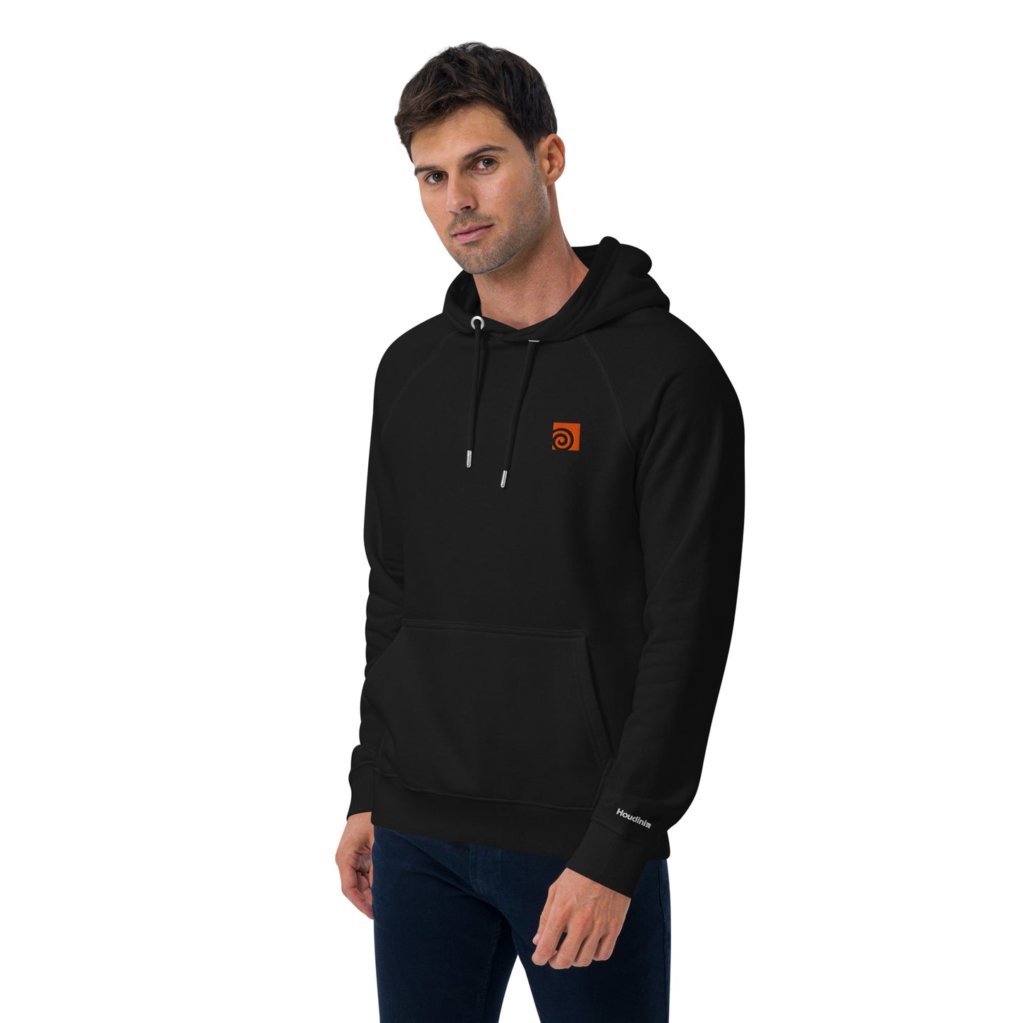 Houdini Logo Black Hoodie Man