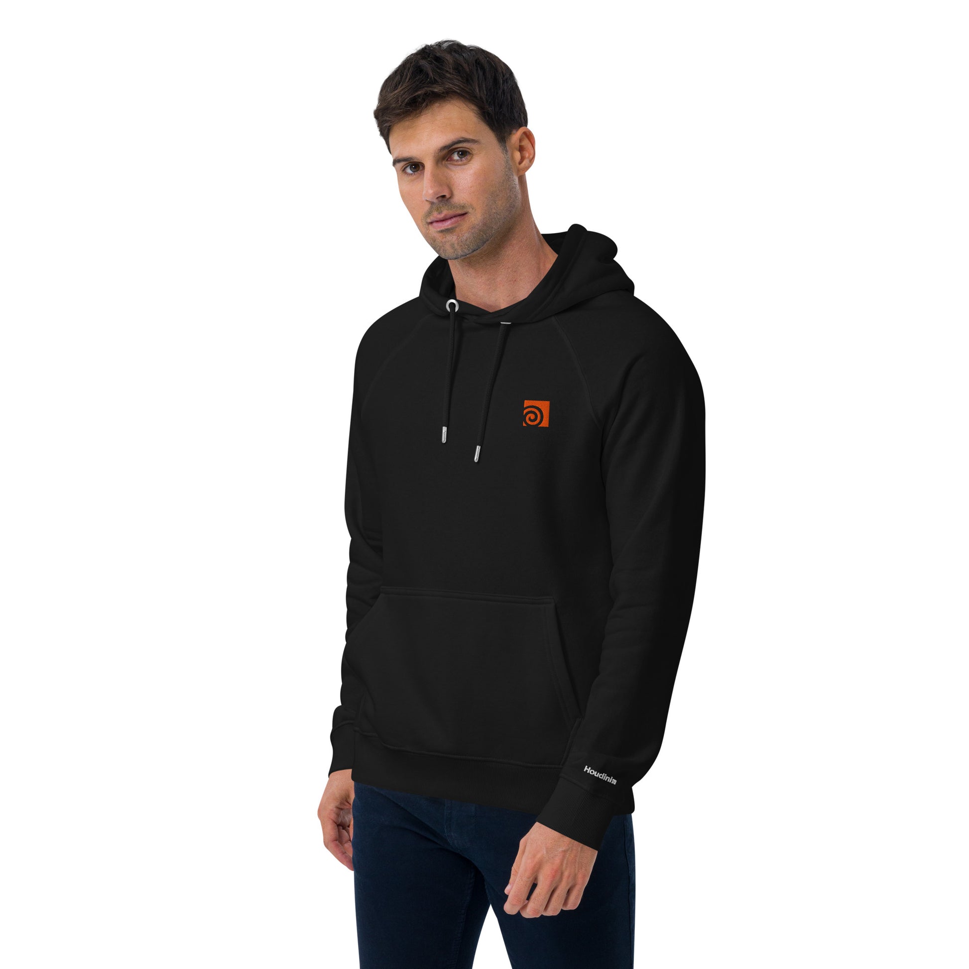Houdini Logo Black Hoodie Man