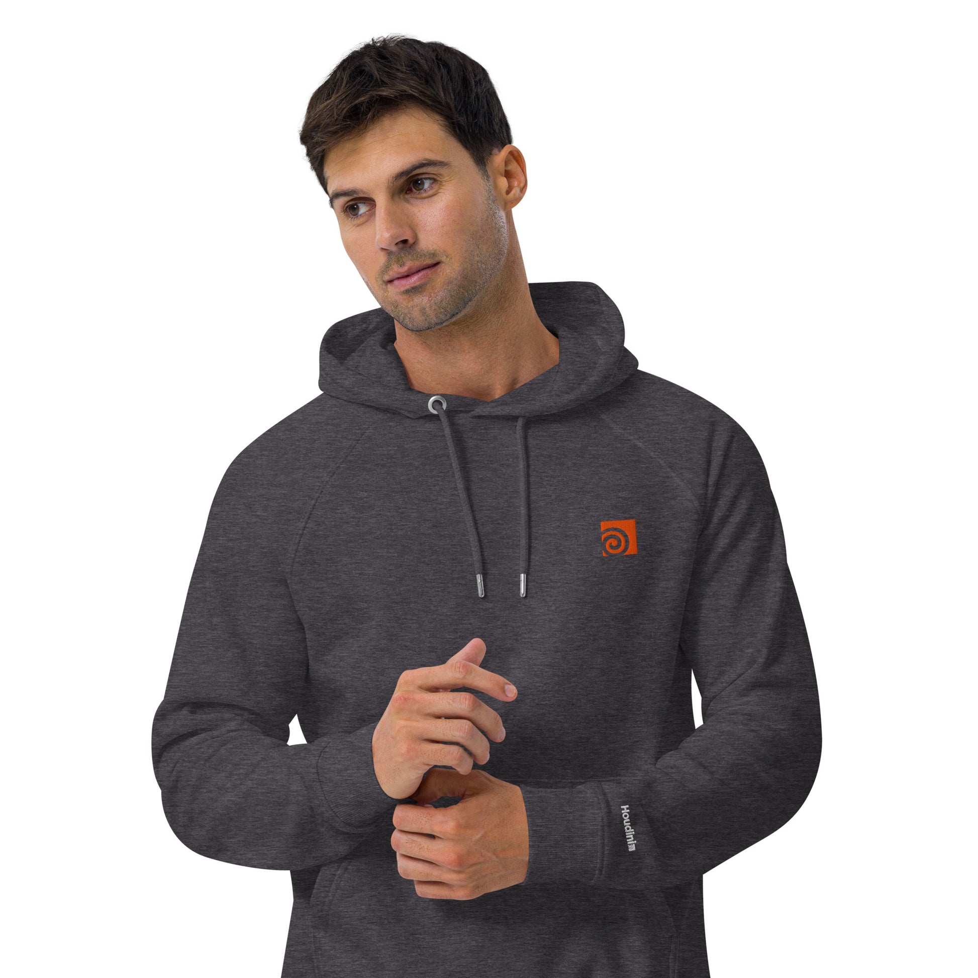 Houdini Logo Grey Hoodie Man
