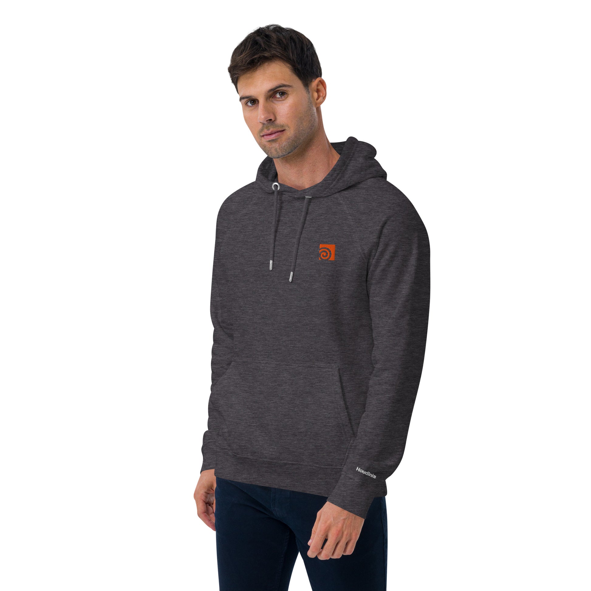 Houdini Logo Grey Hoodie Man