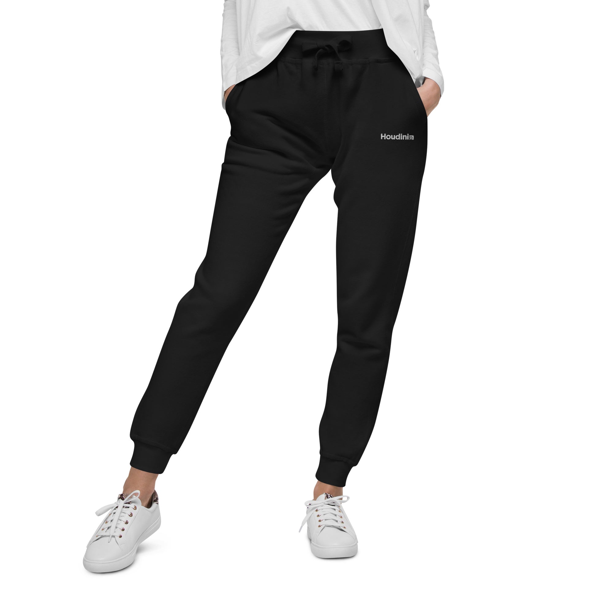 Houdini White Logo Black Sweatpants Woman