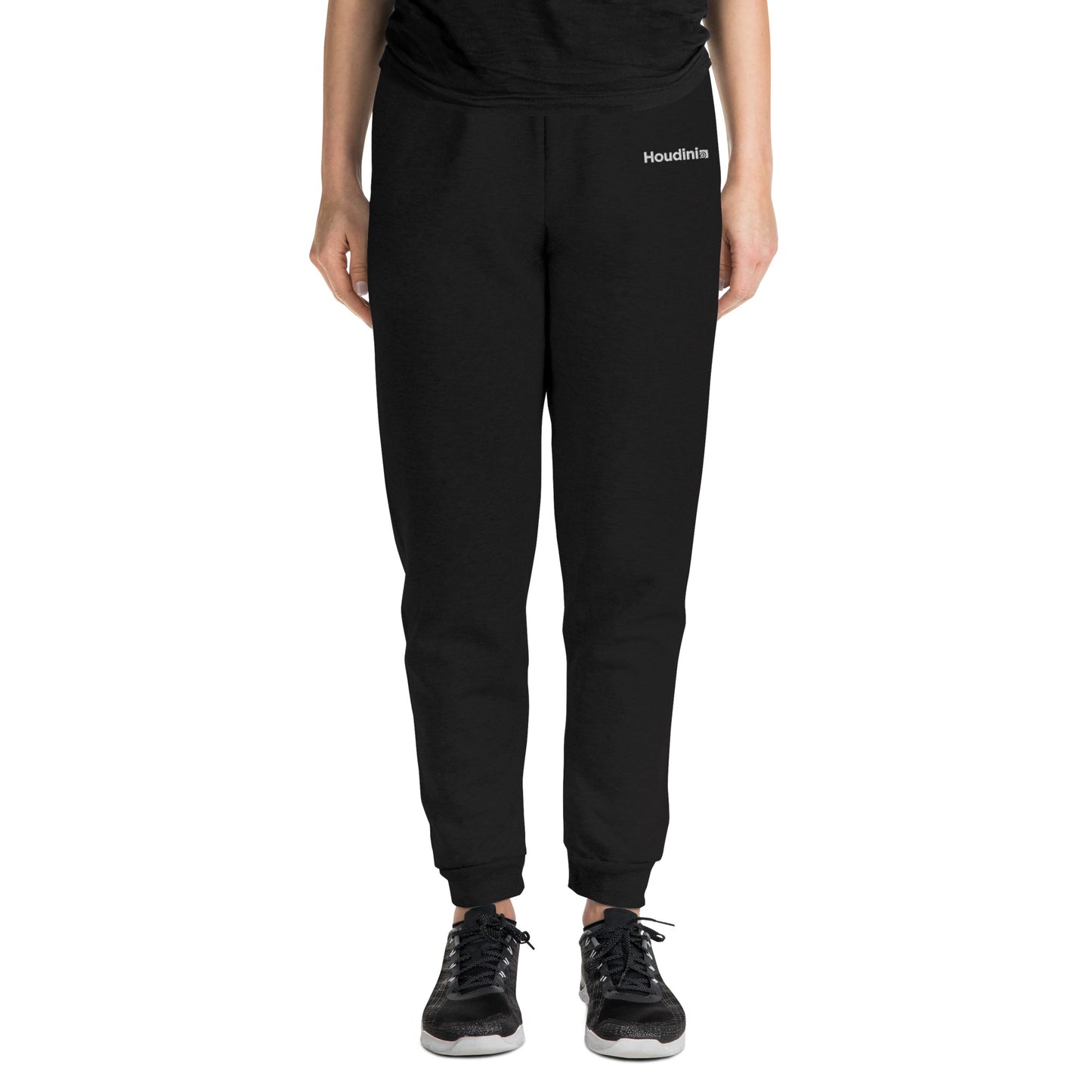 Houdini White Logo Black Joggers