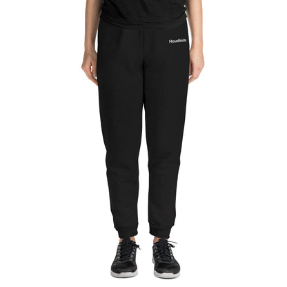 Houdini White Logo Black Joggers