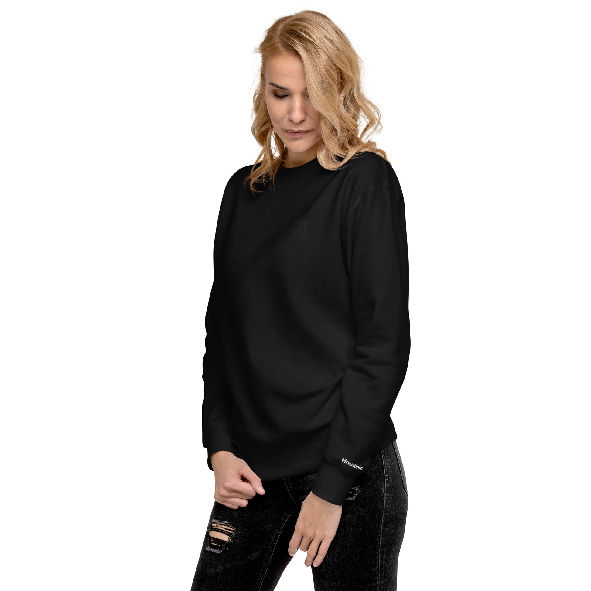 Houdini Black Logo Black Sweatshirt Woman