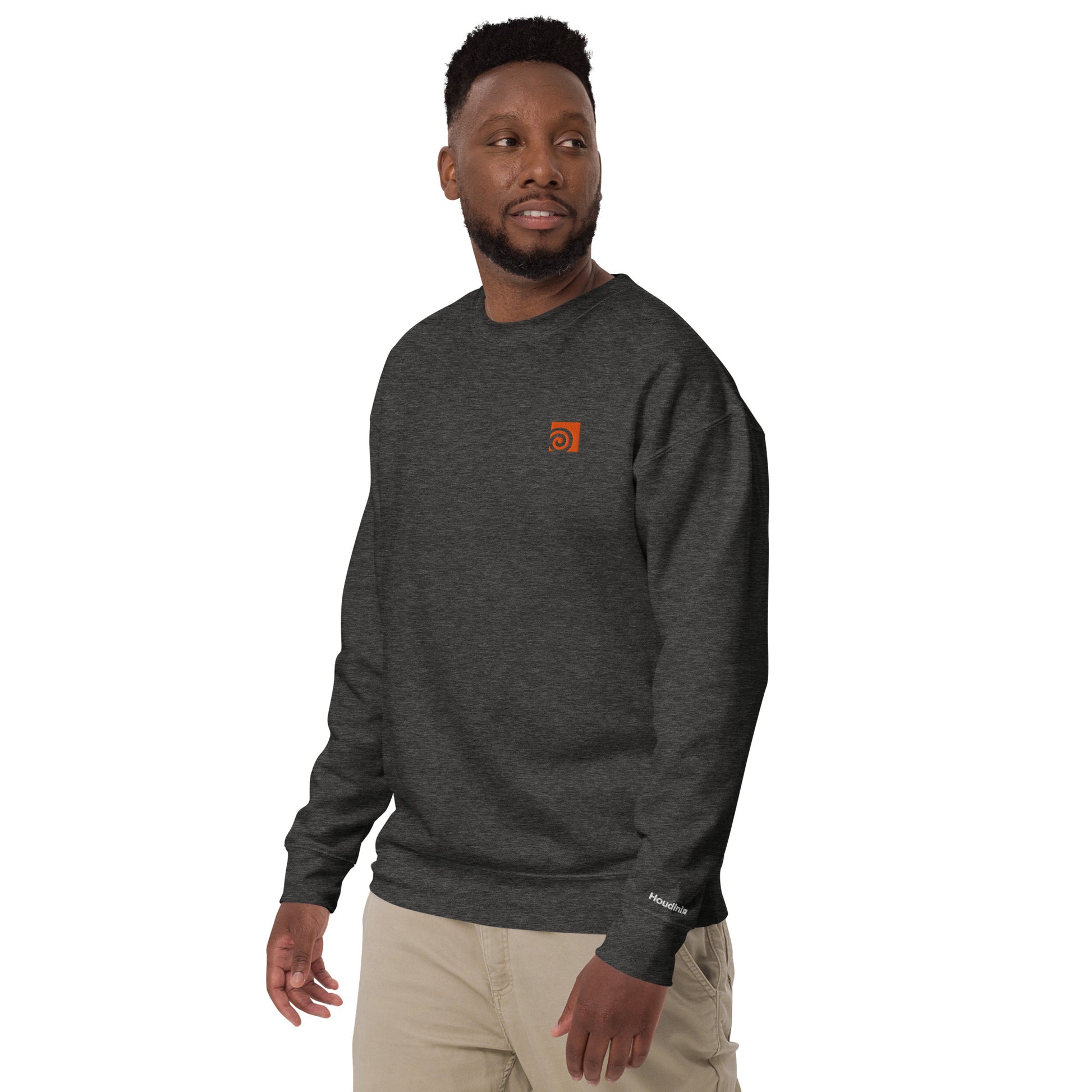 Houdini Logo Grey Sweatshirt Man